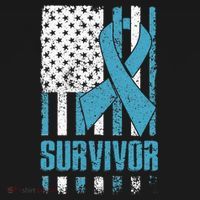 Prostate Cancer Survivor Bold Blue Ribbon Kids Long Sleeve Shirt thumb 2