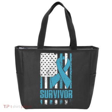 Prostate Cancer Survivor Bold Blue Ribbon Tote Bag