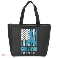 Prostate Cancer Survivor Bold Blue Ribbon Tote Bag thumb 0