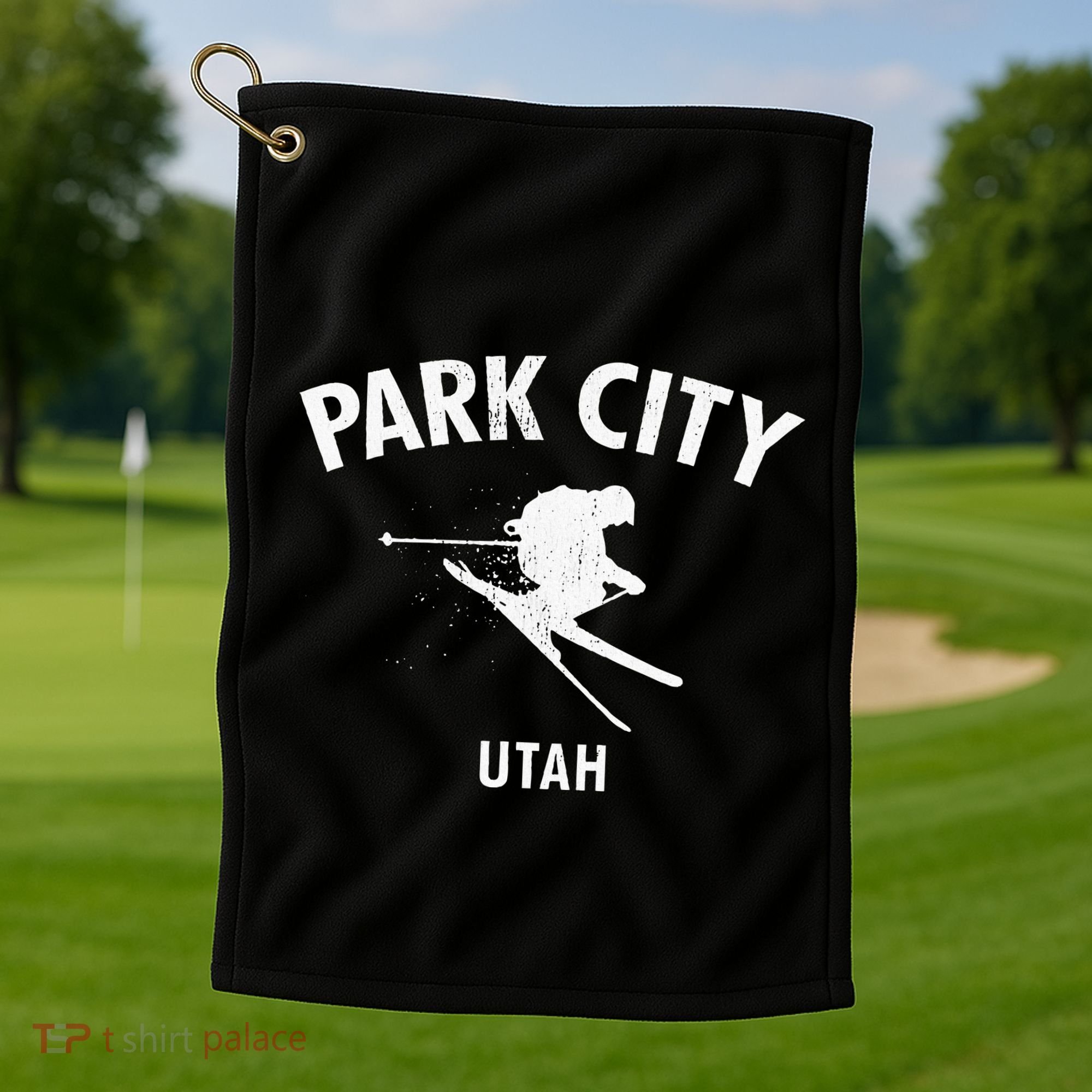 Park City Skiing Golf Towel