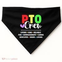 PTO Crew School Volunteer Parent Teacher USA-Made Doggie Bandana thumb 0