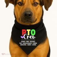 PTO Crew School Volunteer Parent Teacher USA-Made Doggie Bandana thumb 1