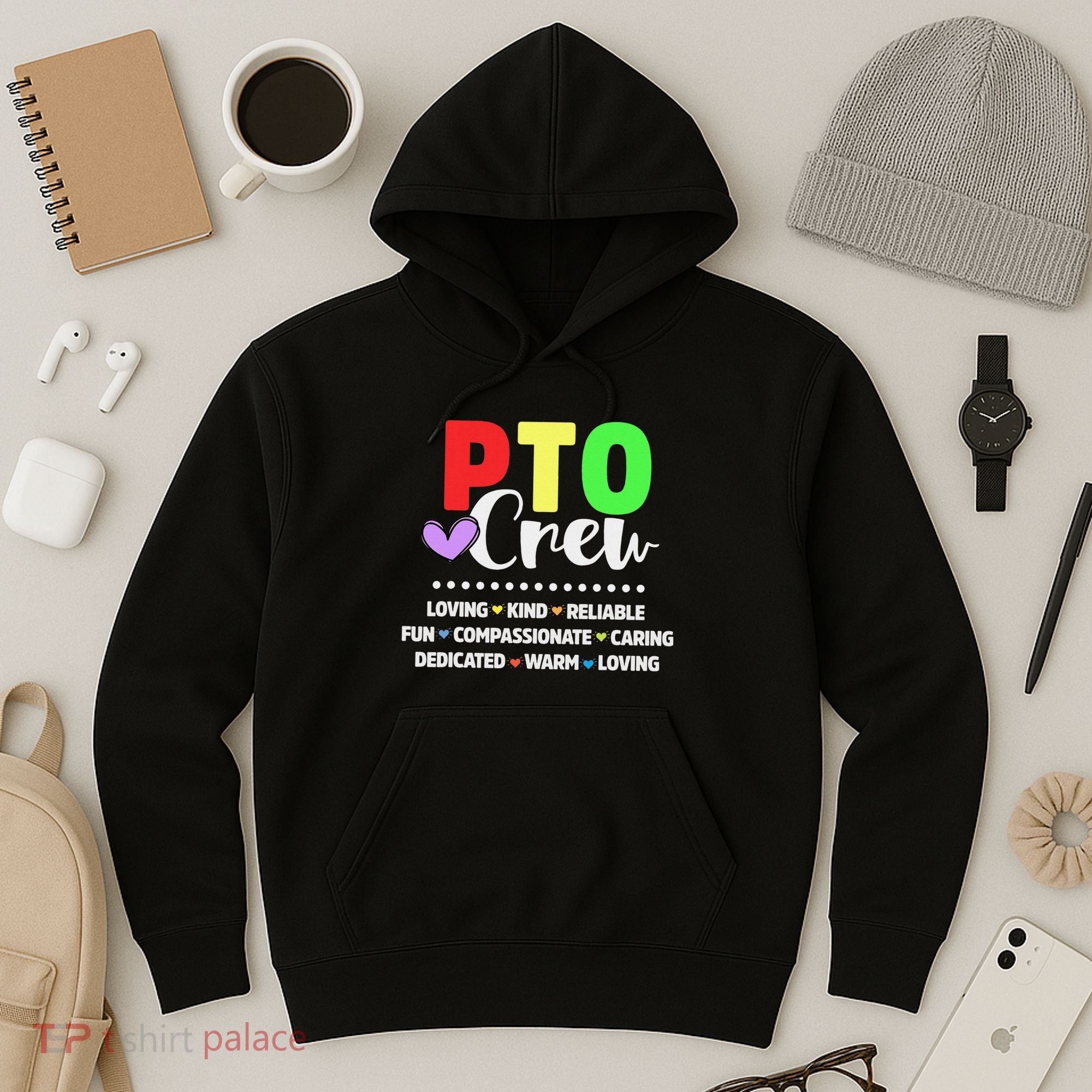 PTO Crew School Volunteer Parent Teacher Hoodie
