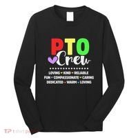 PTO Crew School Volunteer Parent Teacher Long Sleeve Shirt thumb 0