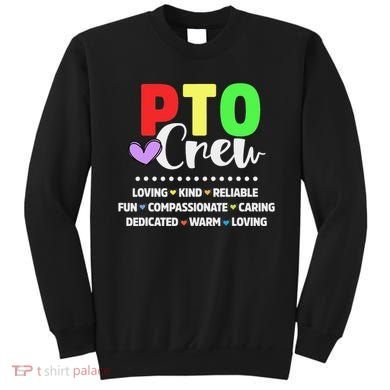 PTO Crew School Volunteer Parent Teacher Sweatshirt