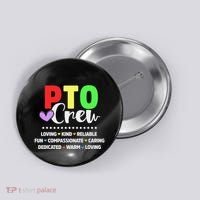 PTO Crew School Volunteer Parent Teacher Button thumb 0