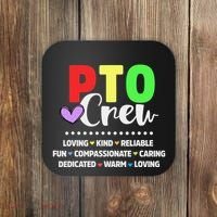 PTO Crew School Volunteer Parent Teacher Coaster thumb 0