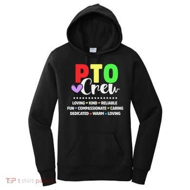 PTO Crew School Volunteer Parent Teacher Women's Hoodie