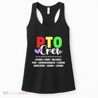 PTO Crew School Volunteer Parent Teacher Women's Tank Top thumb 0