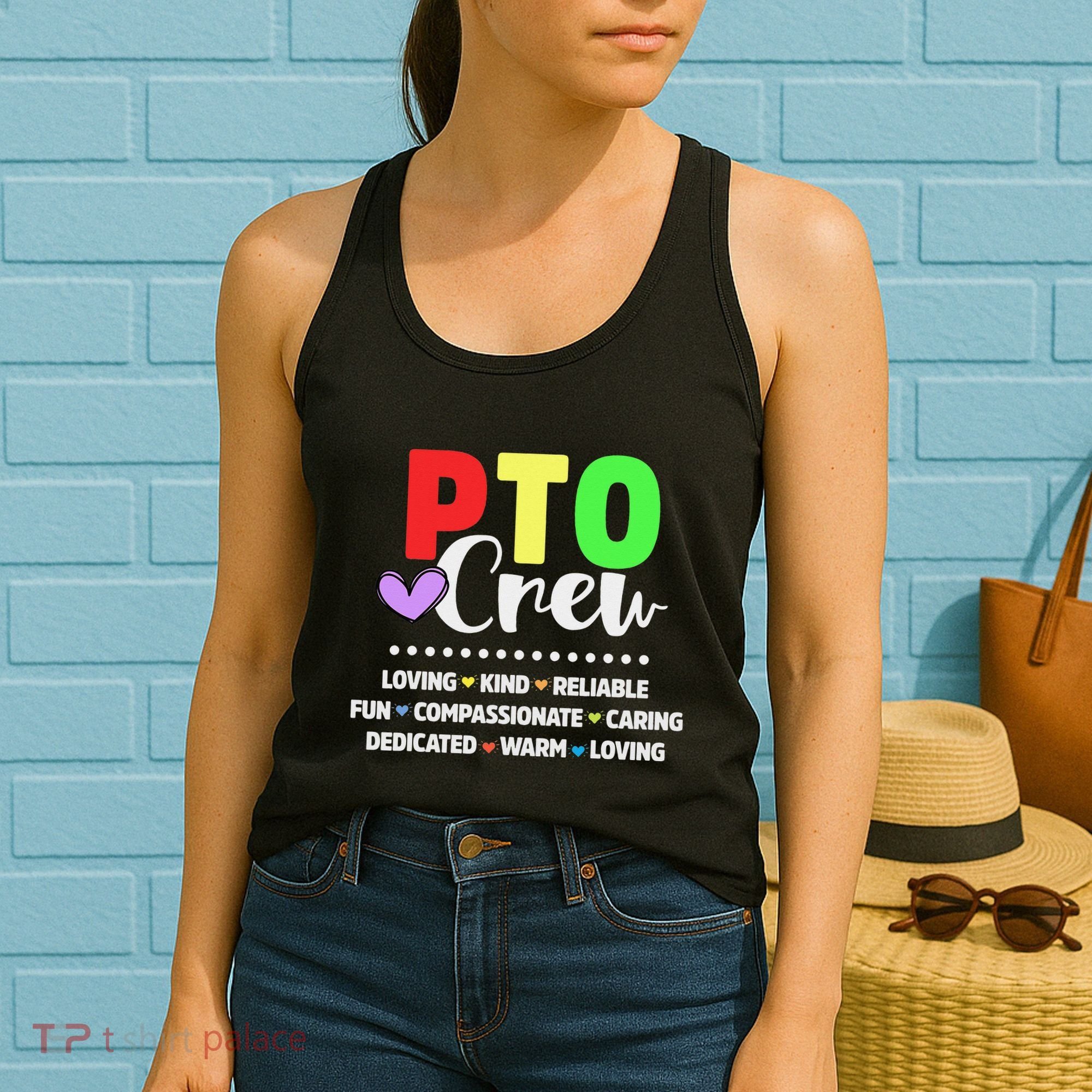 PTO Crew School Volunteer Parent Teacher Women's Tank Top