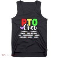 PTO Crew School Volunteer Parent Teacher Tank Top thumb 0