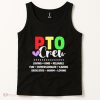 PTO Crew School Volunteer Parent Teacher Tank Top thumb 2