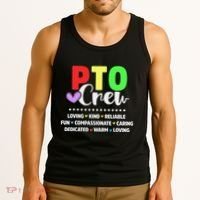 PTO Crew School Volunteer Parent Teacher Tank Top thumb 3