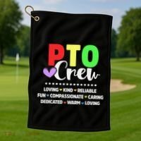 PTO Crew School Volunteer Parent Teacher Golf Towel thumb 1