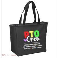 PTO Crew School Volunteer Parent Teacher Tote Bag thumb 2