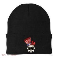 Patriotic Cute Skull American Flag 4th Of July Gift Beanie thumb 0
