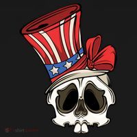 Patriotic Cute Skull American Flag 4th Of July Gift Women's Hoodie thumb 2