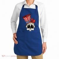 Patriotic Cute Skull American Flag 4th Of July Gift Apron thumb 2