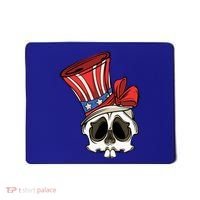 Patriotic Cute Skull American Flag 4th Of July Gift Mousepad thumb 0
