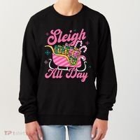 Pink Christmas Sleigh All Day Great Gift Women's Sweatshirt thumb 0