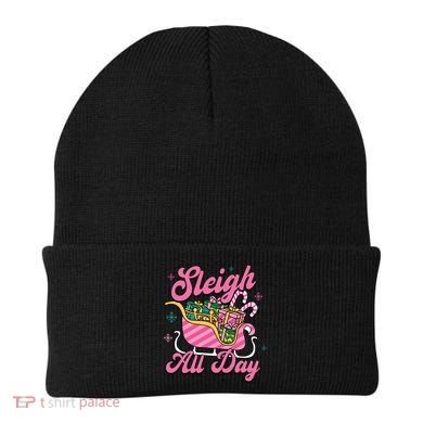 Pink Christmas Sleigh All Day Great Gift Beanie