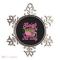 Pink Christmas Sleigh All Day Great Gift Ornament thumb 0