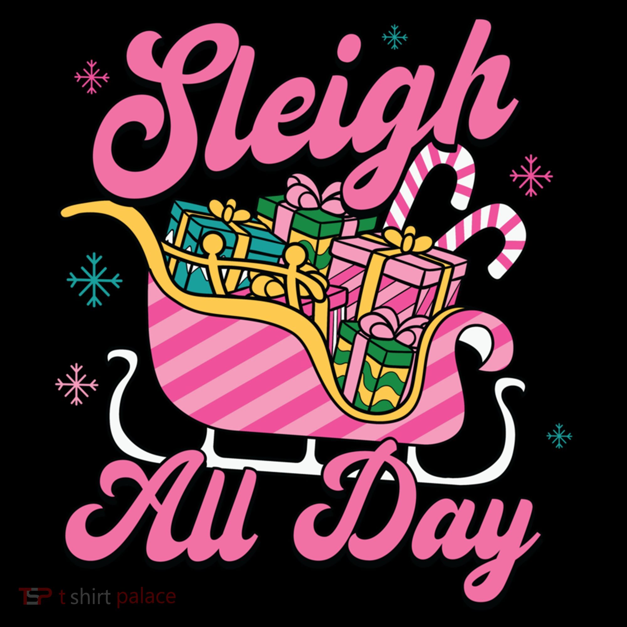 Pink Christmas Sleigh All Day Great Gift Ornament