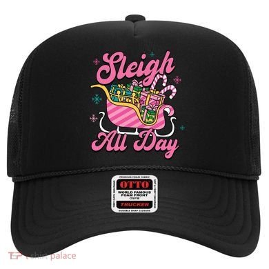 Pink Christmas Sleigh All Day Great Gift Hat