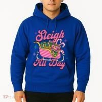 Pink Christmas Sleigh All Day Great Gift Hoodie thumb 2