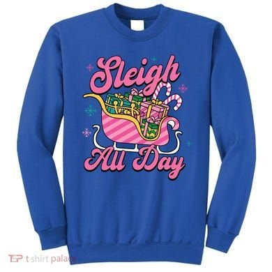Pink Christmas Sleigh All Day Great Gift Sweatshirt