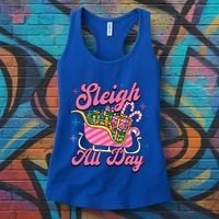 Pink Christmas Sleigh All Day Great Gift Women's Tank Top thumb 3