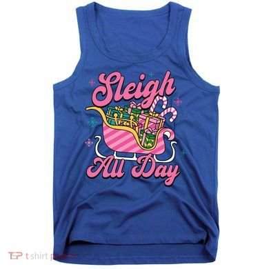 Pink Christmas Sleigh All Day Great Gift Tank Top