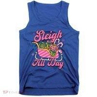 Pink Christmas Sleigh All Day Great Gift Tank Top thumb 0