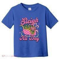 Pink Christmas Sleigh All Day Great Gift Toddler T-Shirt thumb 0