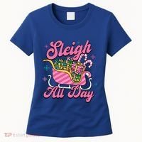 Pink Christmas Sleigh All Day Great Gift Women's T-Shirt thumb 0