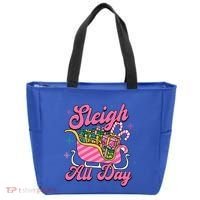 Pink Christmas Sleigh All Day Great Gift Tote Bag thumb 0