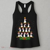 Penguin Christmas Tree Funny Penguin Lover Xmas Women's Tank Top thumb 3