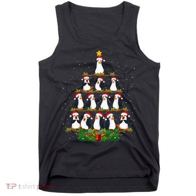 Penguin Christmas Tree Funny Penguin Lover Xmas Tank Top
