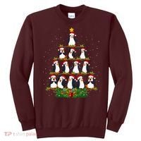 Penguin Christmas Tree Funny Penguin Lover Xmas Sweatshirt thumb 0