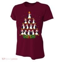 Penguin Christmas Tree Funny Penguin Lover Xmas Women's Cooling Performance Crew T-Shirt thumb 0