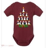 Penguin Christmas Tree Funny Penguin Lover Xmas Baby Bodysuit thumb 0