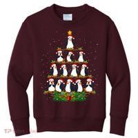 Penguin Christmas Tree Funny Penguin Lover Xmas Kids Sweatshirt thumb 0