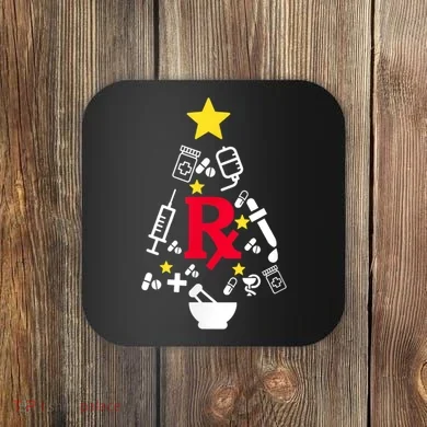 Pharmacy Christmas Tree Coaster