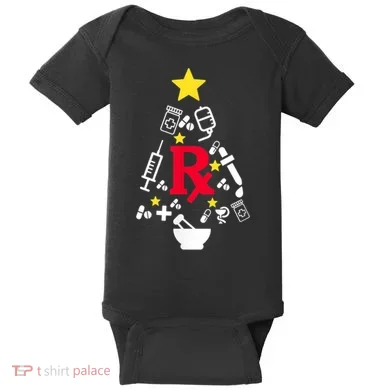 Pharmacy Christmas Tree Baby Bodysuit