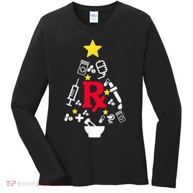 Pharmacy Christmas Tree Women's Long Sleeve Shirt
