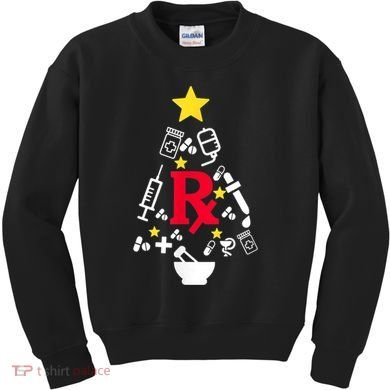 Pharmacy Christmas Tree Kids Sweatshirt