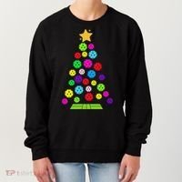 Pickleball Christmas Tree Santa Pickleball X Mas Lights Women's Sweatshirt thumb 0