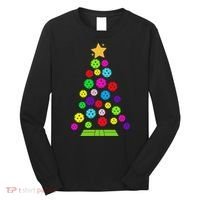 Pickleball Christmas Tree Santa Pickleball X Mas Lights Long Sleeve Shirt thumb 0
