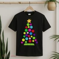Pickleball Christmas Tree Santa Pickleball X Mas Lights T-Shirt thumb 2