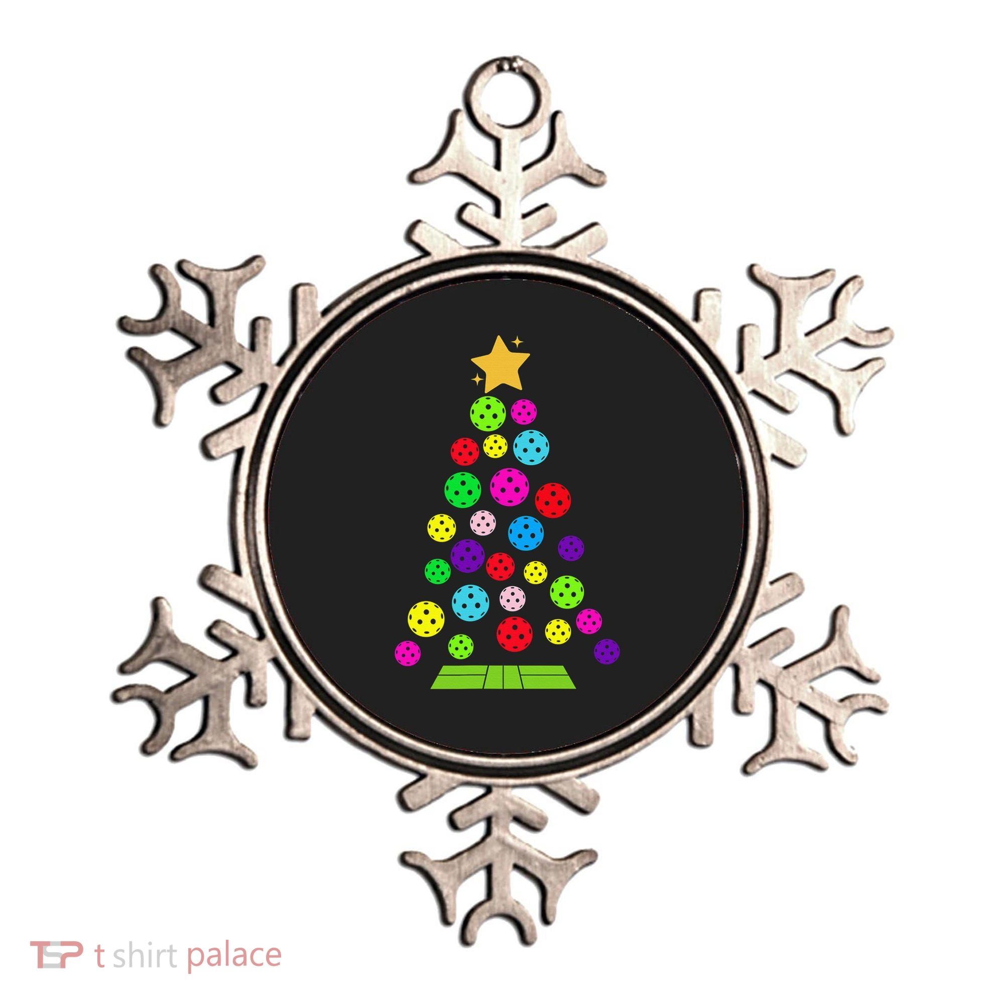 Pickleball Christmas Tree Santa Pickleball X Mas Lights Ornament